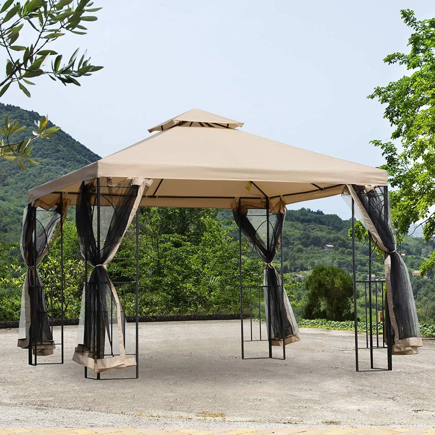 Metallpavillon mit Moskitonetz - 3