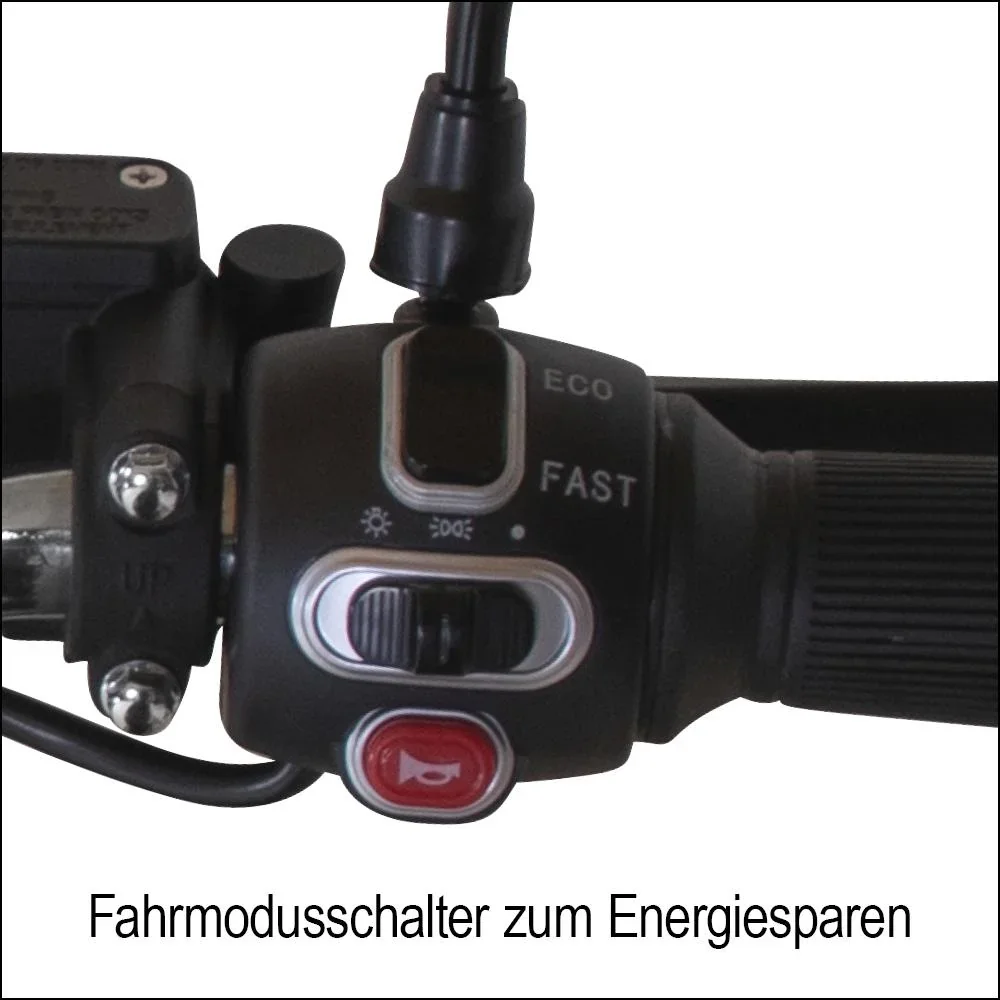 Kompakt E-Roller "Roma" 45 km/h weiß - 2