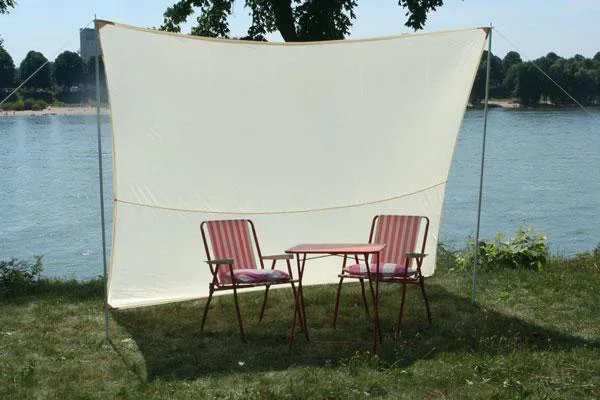 Sonnensegel Set 3 für Camping und Garten, Viereckform 4 x 4 m - 1