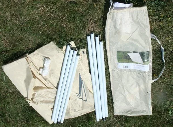 Sonnensegel Set 3 für Camping und Garten, Viereckform 4 x 4 m - 2