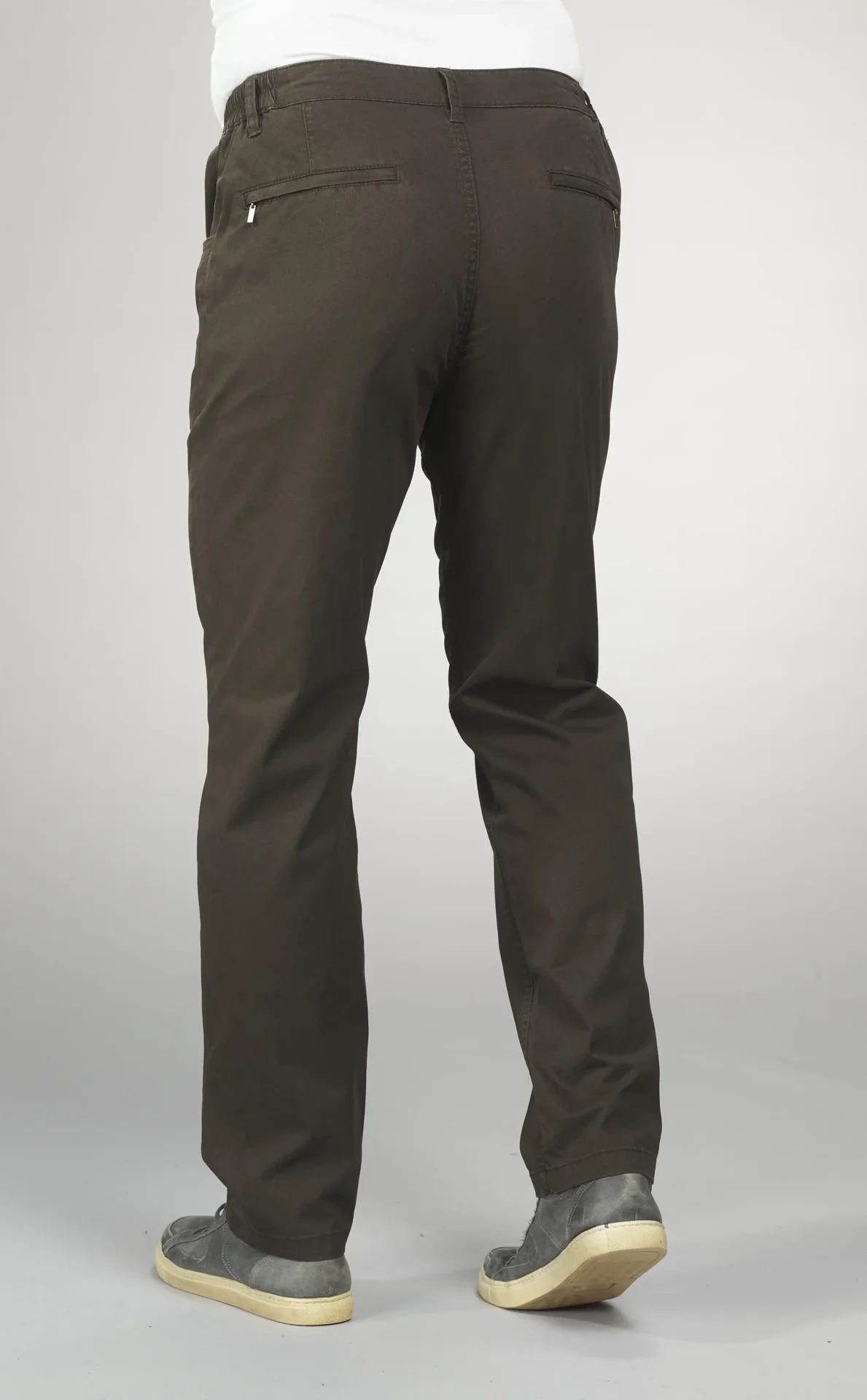 Stretchhose mit Komfortbund, Farbe dunkelbraun, Gr.48 - 1