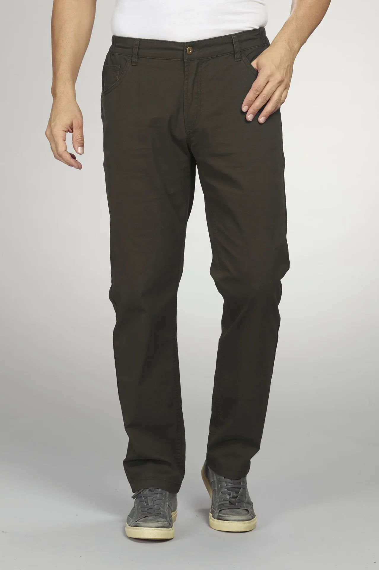 Stretchhose mit Komfortbund, Farbe dunkelbraun, Gr.48 - 2