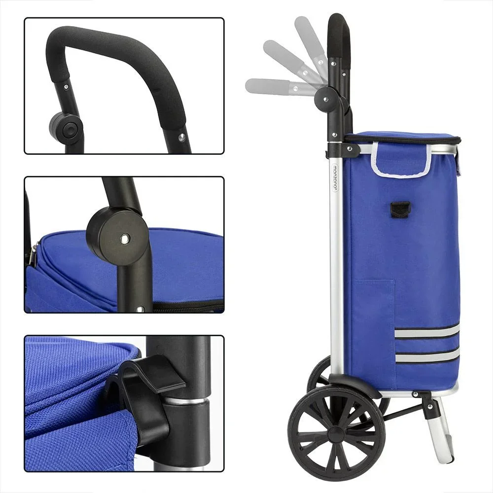 Einkaufswagen blau Aluminium 35L 31x24x54cm - 0