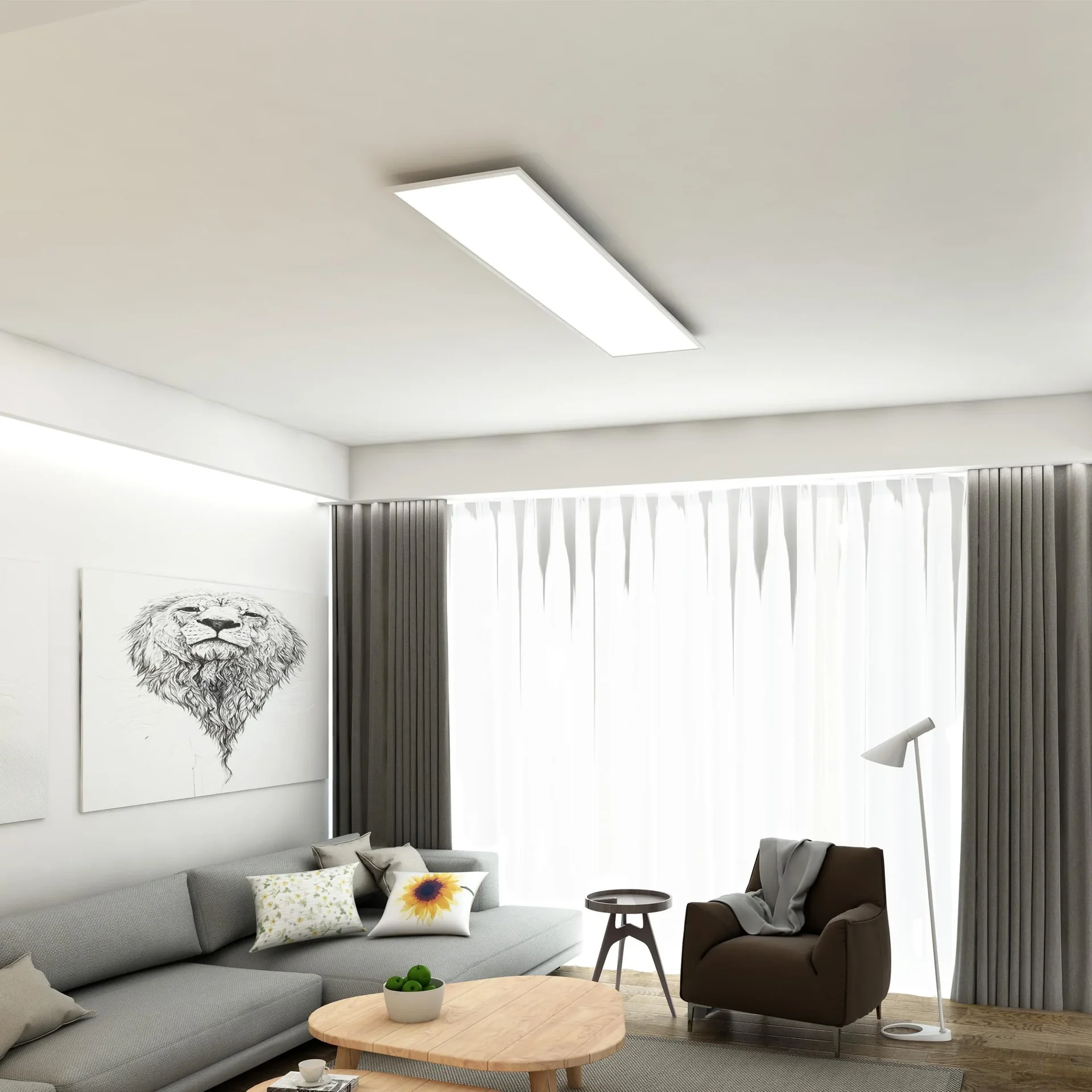 Ultraflaches LED Panel, reckteckig, CCT, 36 Watt, weiß - 4