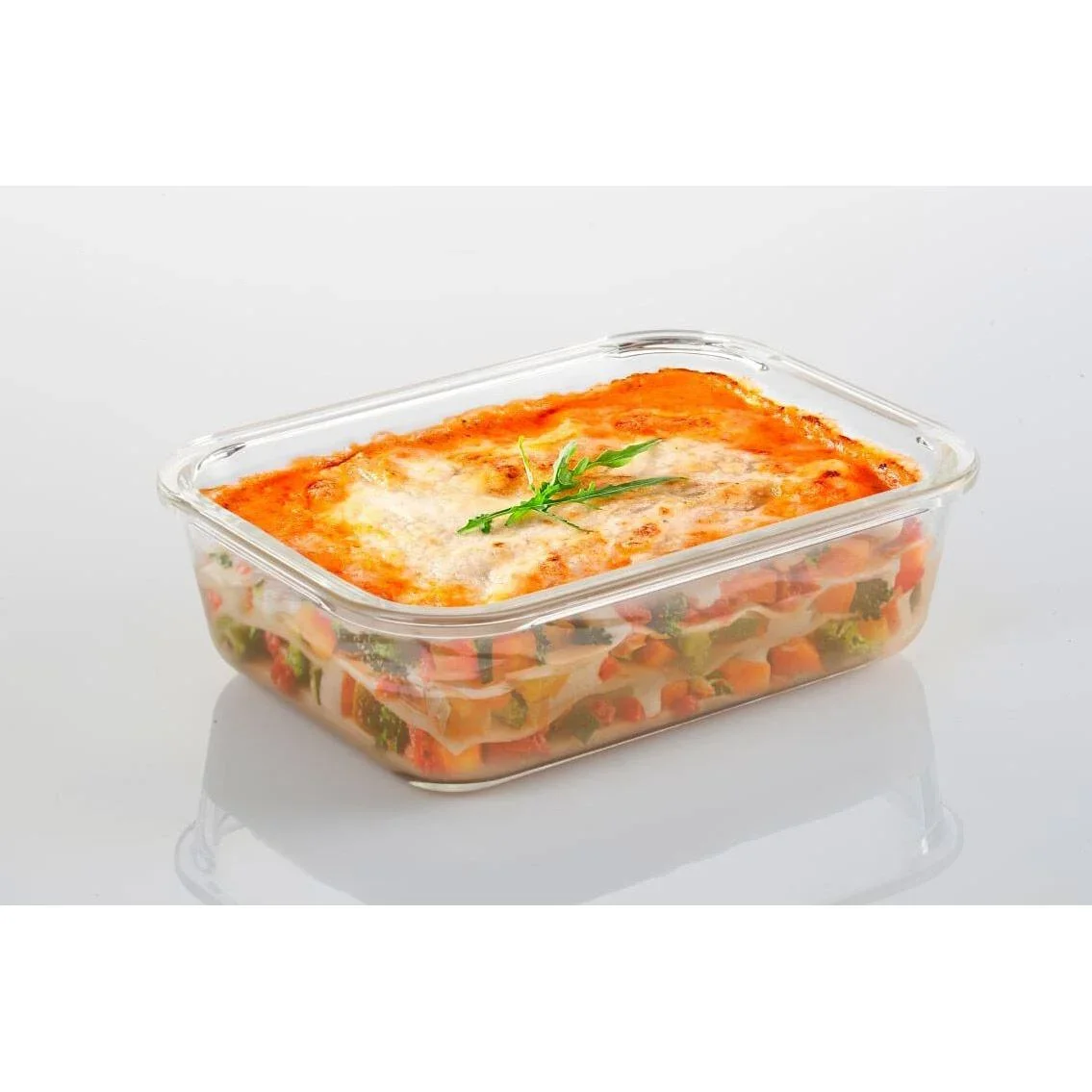 Mehrzer - Spenderbox - 600ml - rechteckig - Bake-and-Lock - Rot - 0