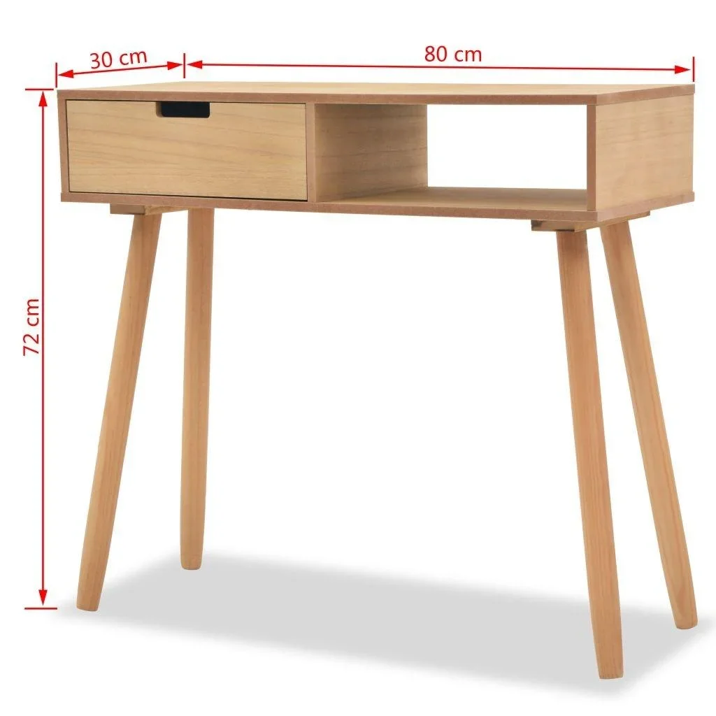 Wandtisch 80x30x72 cm Kiefer massiv braun - 0