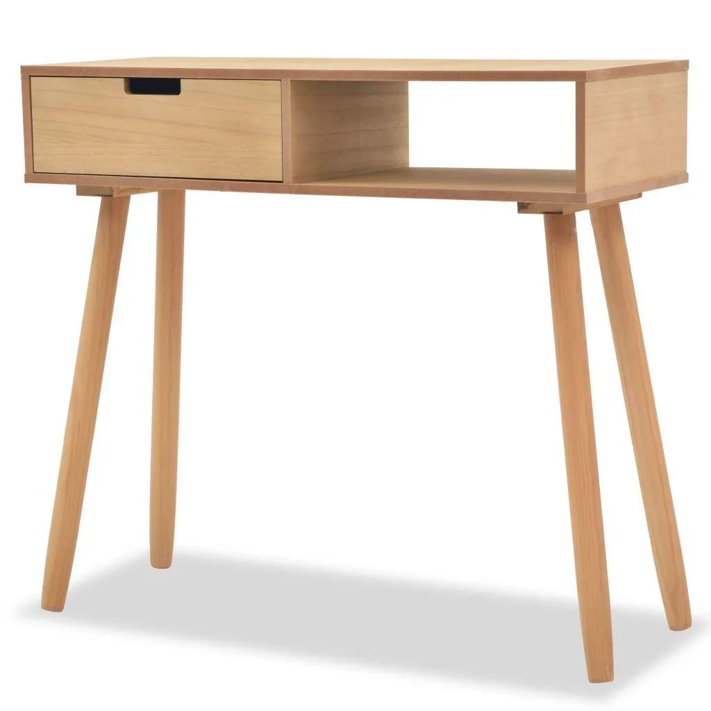 Wandtisch 80x30x72 cm Kiefer massiv braun - 1