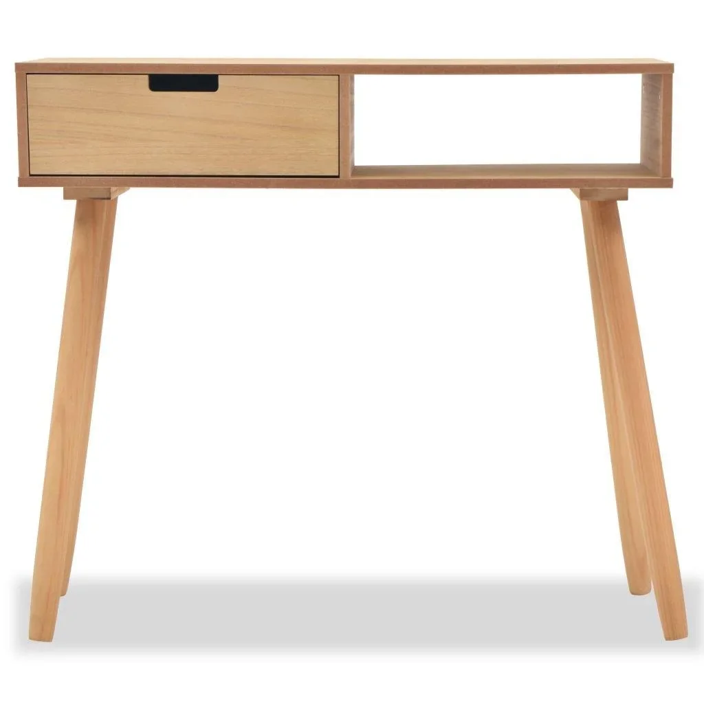 Wandtisch 80x30x72 cm Kiefer massiv braun - 2