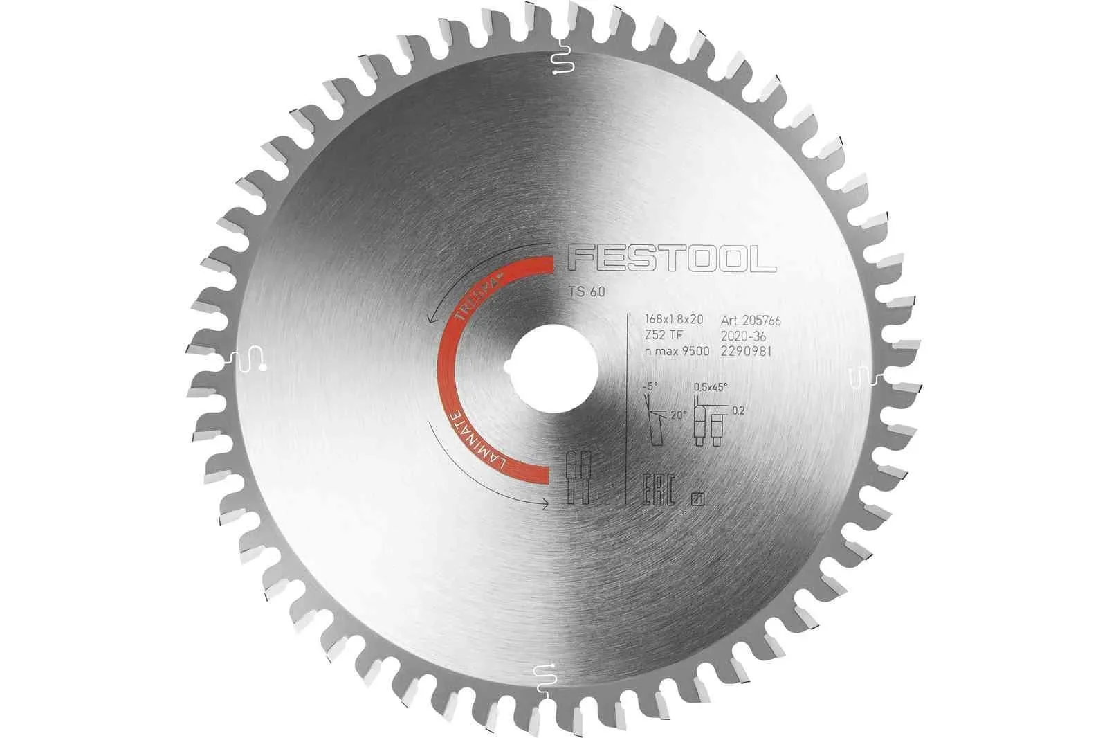 Kreissägeblatt HW 168 x 1,8 x 20 TF 52 LAMINATE/HPL - 0
