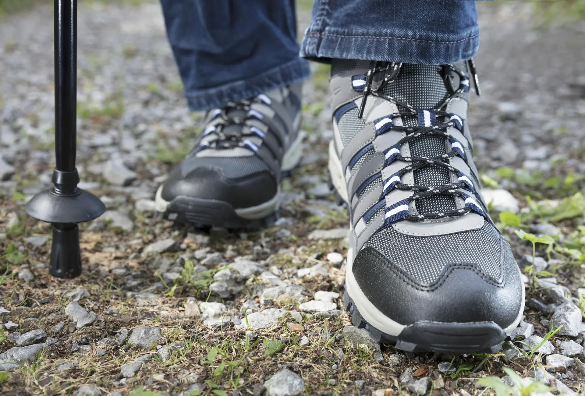 Trekkingschuh, Farbe grau/schwarz/blau, Gr.41 - 5