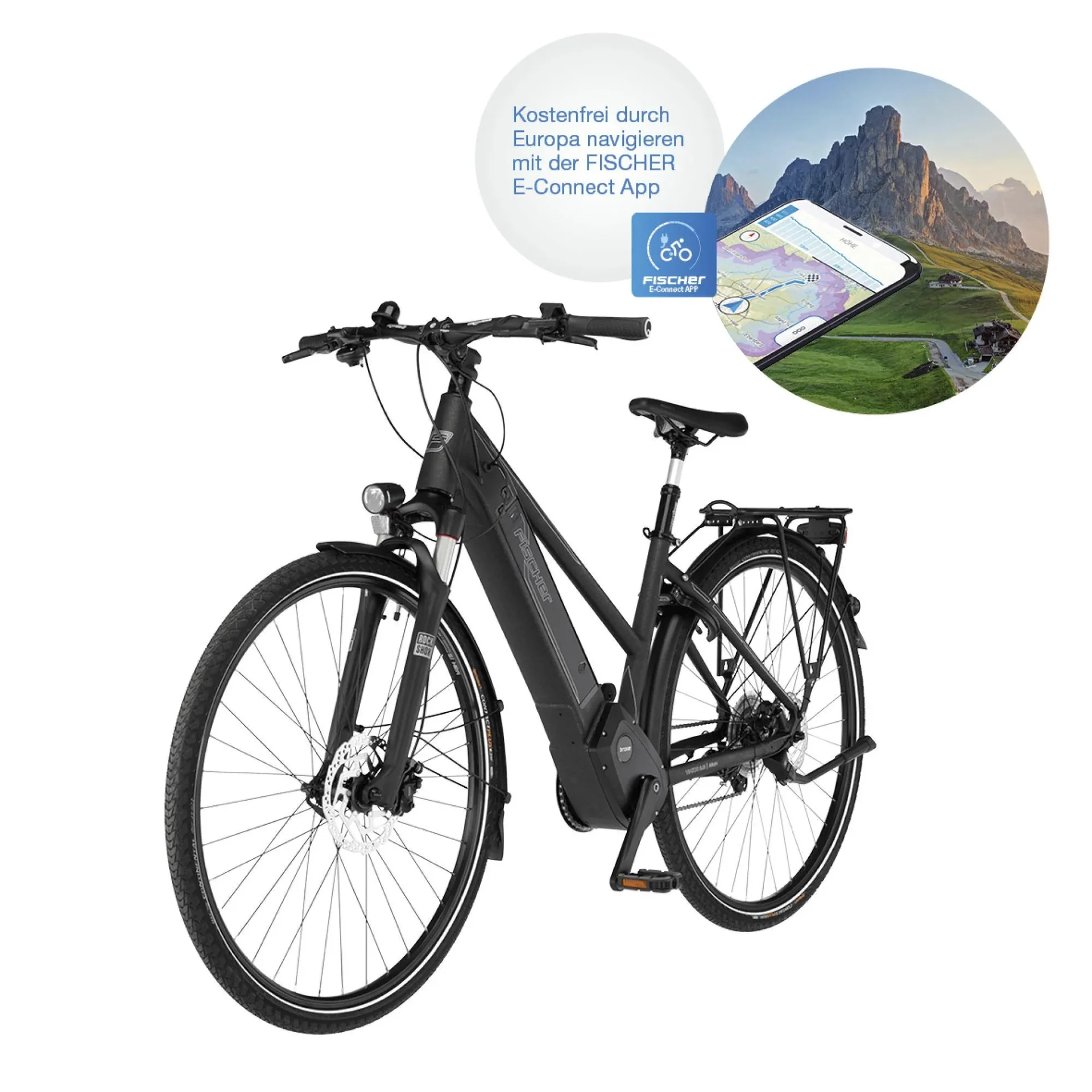 Damen E-Bike Trekking, 28 Zoll, Rahmengröße 44cm, 10-Gang Kettenschaltung, graphit metallic matt, VIATOR 6.0i - 2