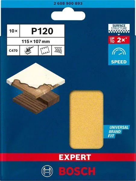 Schleifblatt C470, 115 x 107mm, K120 ,10x EXP - 4