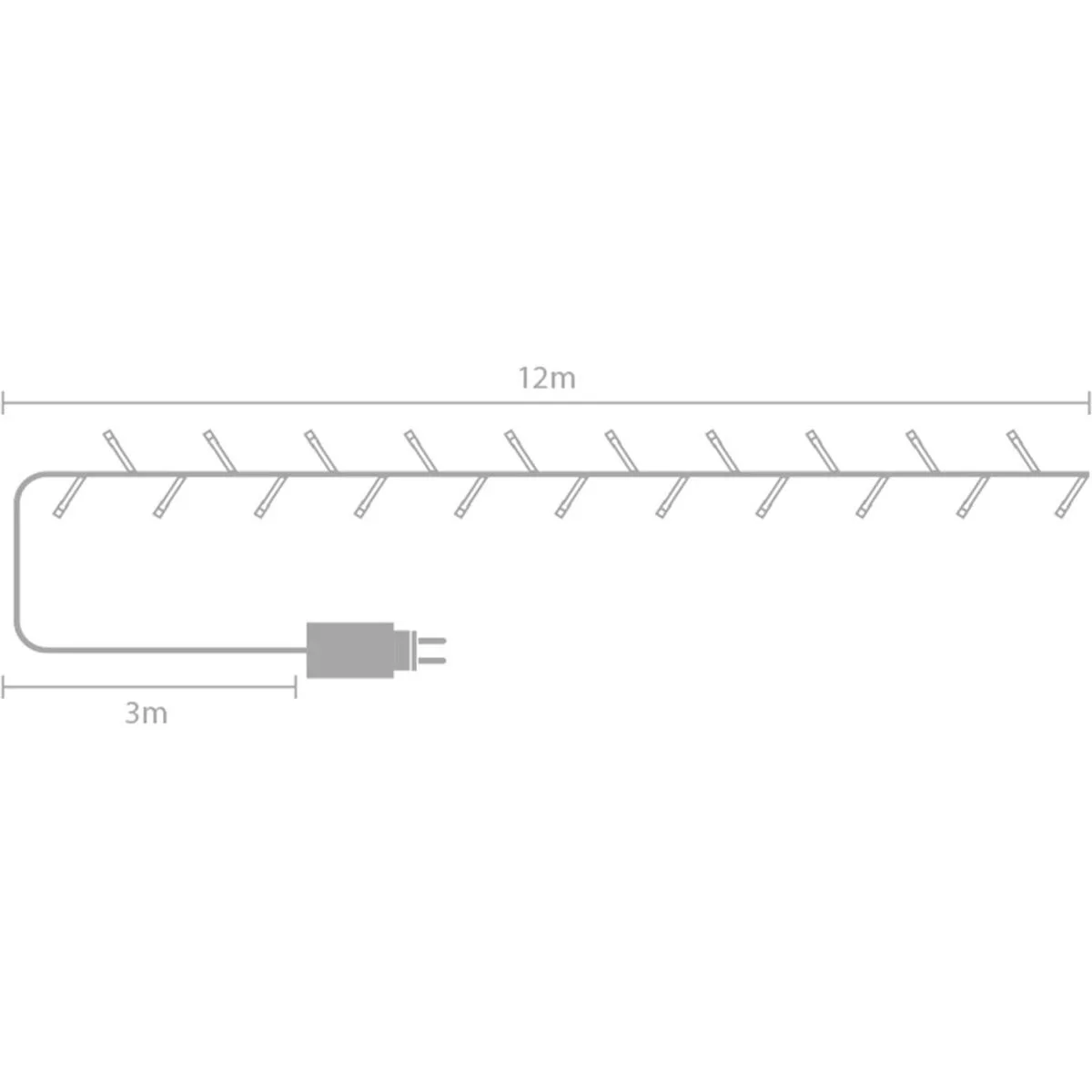 Vellight Weihnachtsbeleuchtung - 12m - 80 LEDs - Warmweiß - Innen & Außen - 1