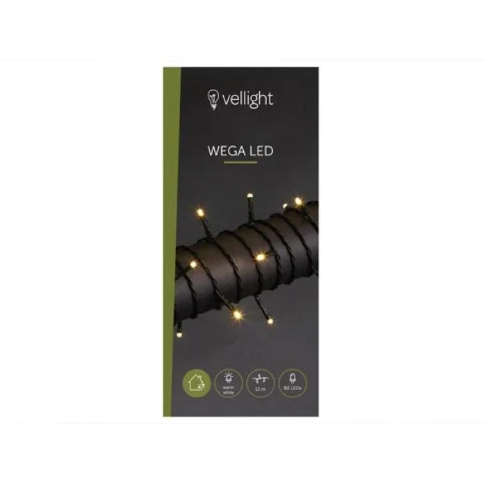 Vellight Weihnachtsbeleuchtung - 12m - 80 LEDs - Warmweiß - Innen & Außen - 3