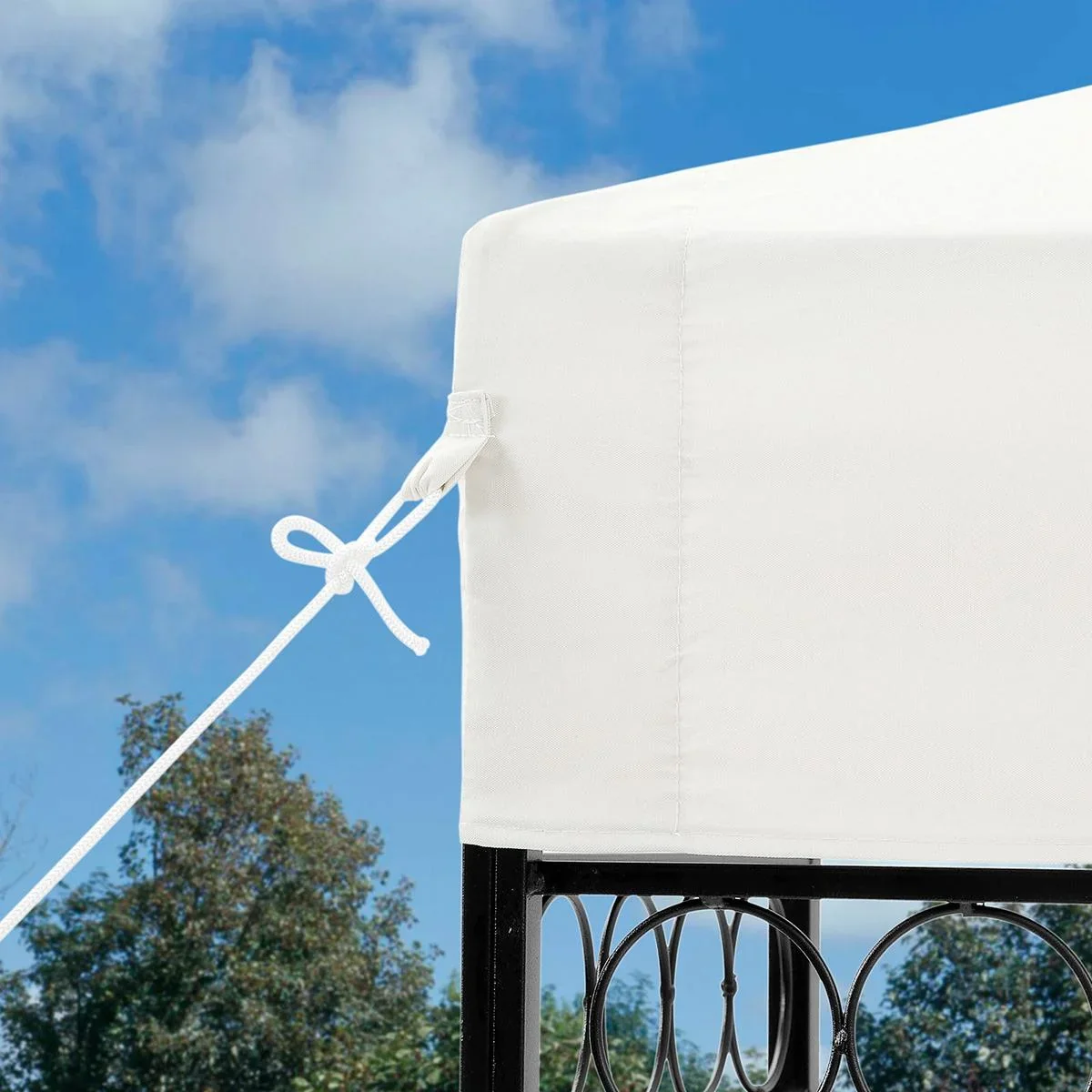 Pavillon/Gartenpavillon XXL - 3 x 4 x 2,6m - creme - 5