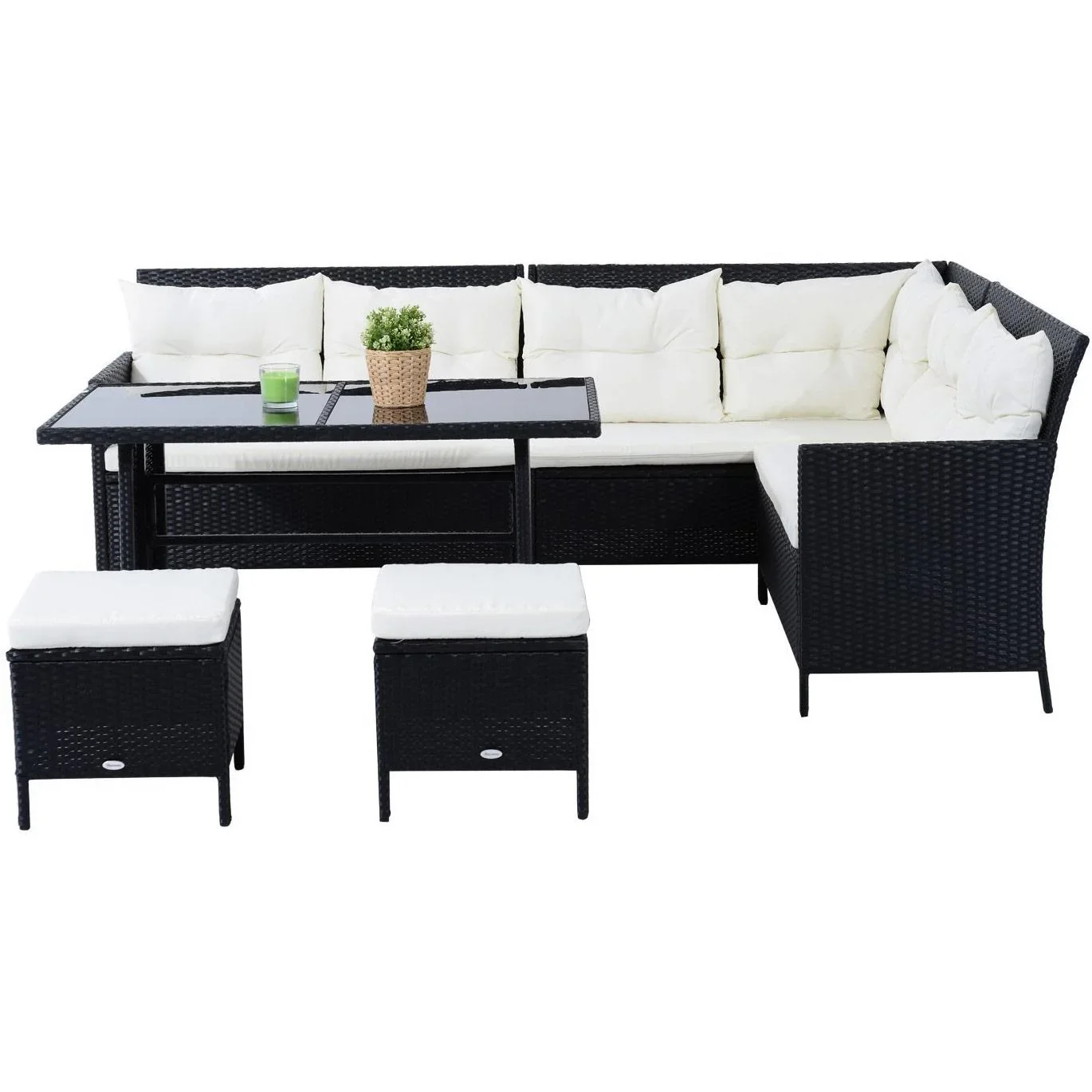 Polyrattan Sitzgruppe als 18-teiliges Set - 0