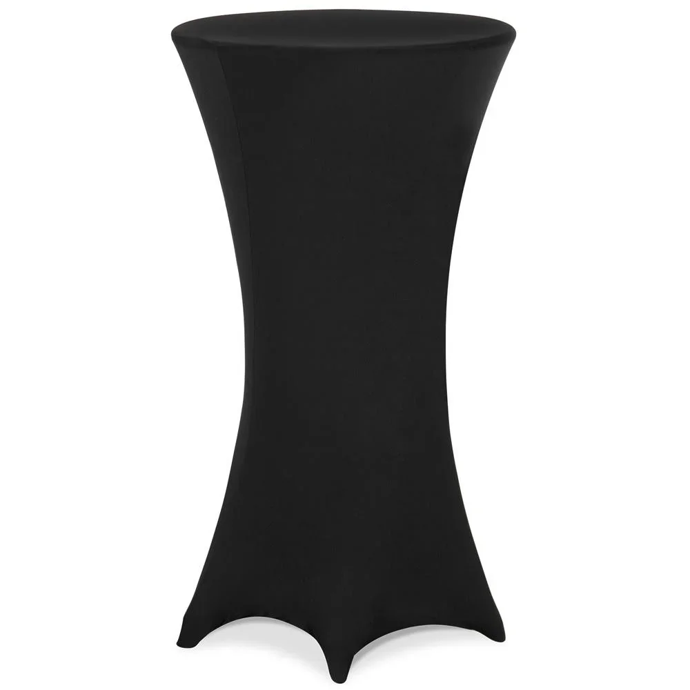 Tischabdeckung schwarz Ø80cm - 0