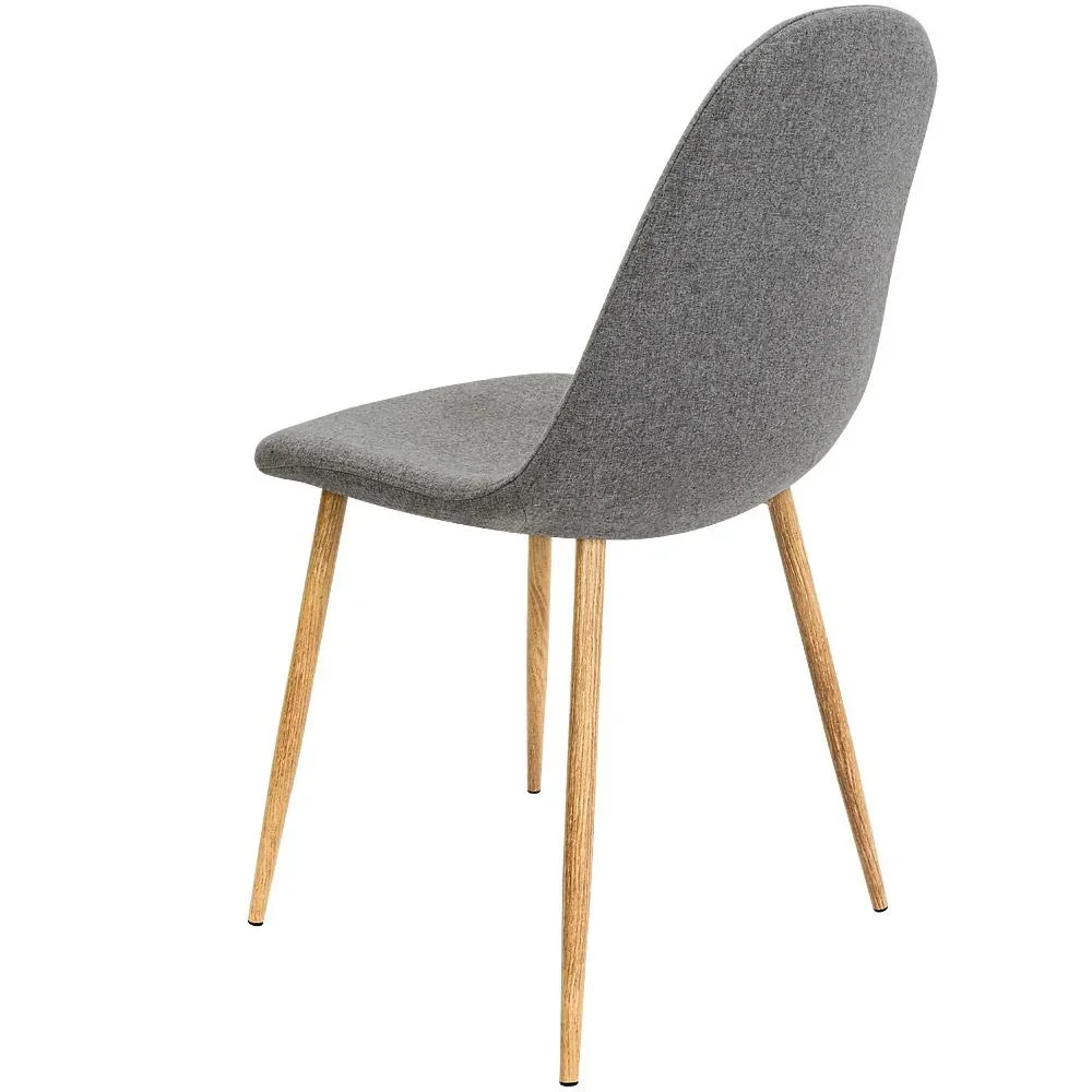 Design-Stuhl mit Stoffbezug dunkelgrau 4 Stück - 4