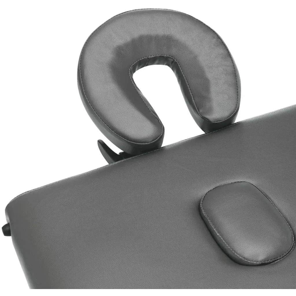 Massageliege 3 Zonen 186x68 cm Aluminiumrahmen anthrazit - 3