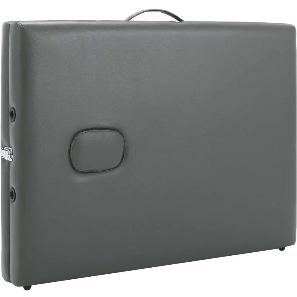 Massageliege 3 Zonen 186x68 cm Aluminiumrahmen anthrazit - 4