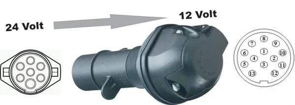Spannungsreduzierer 24 Volt - 12 Volt 7N-13 - 0