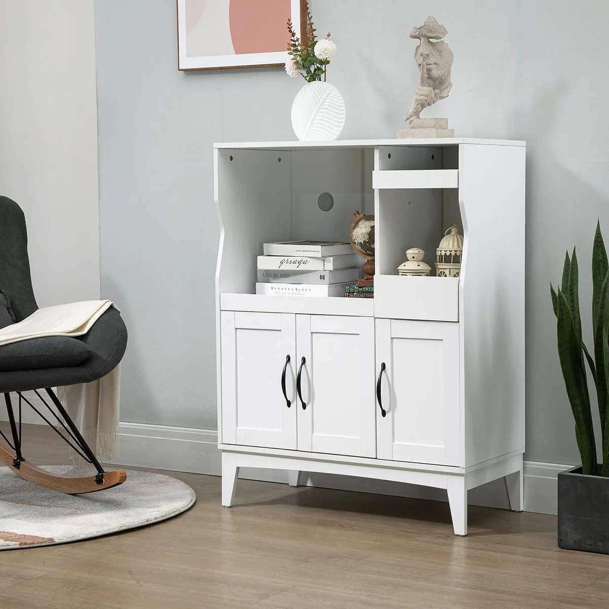 Küchenschrank mit Klappregal 84 cm x 39 cm x 109 cm - 4