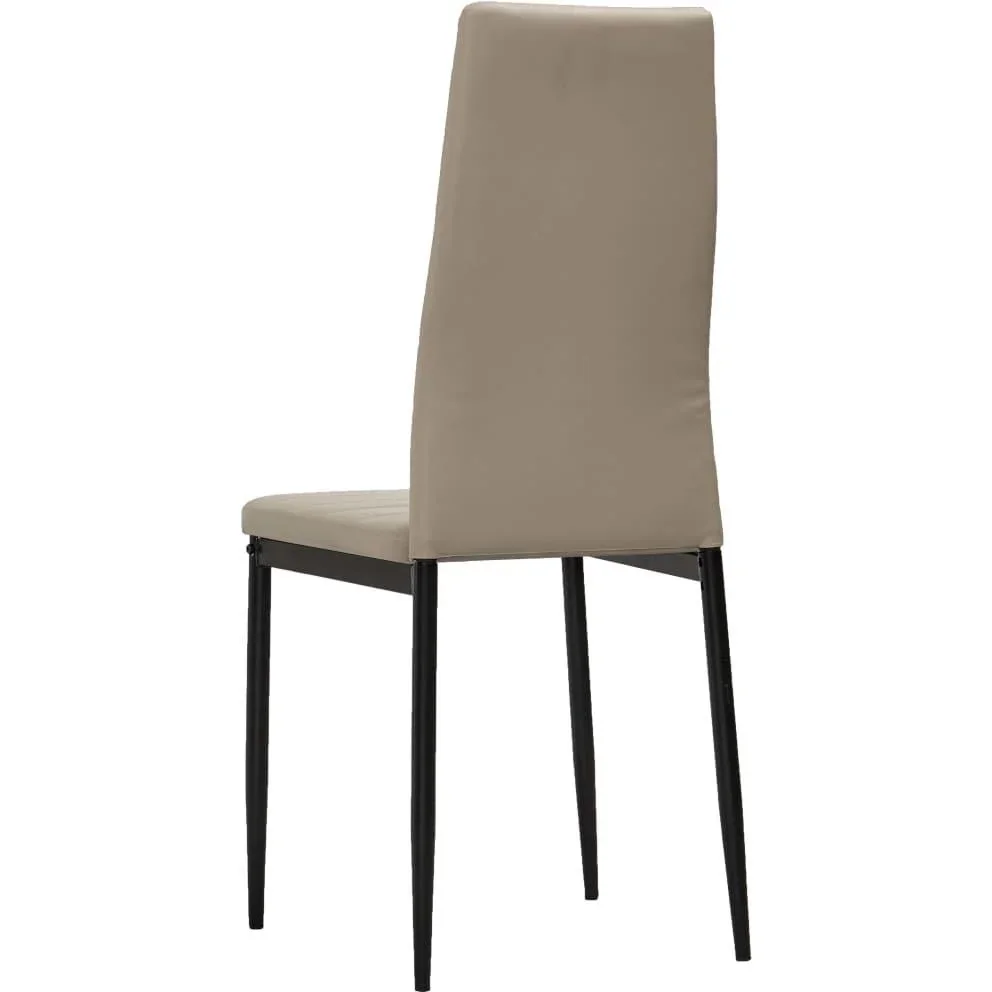Esszimmerstühle 4-Sitzer Kunstleder Cappuccino - 1