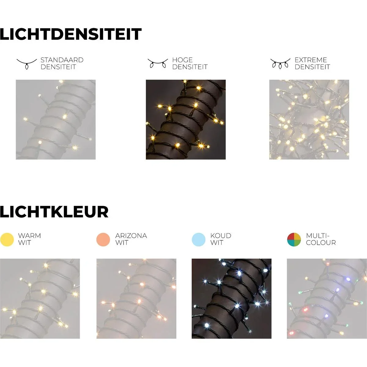 Vellight Weihnachtsbeleuchtung - 40m - 600 LEDs - Weiß - Innen & Außen - 1