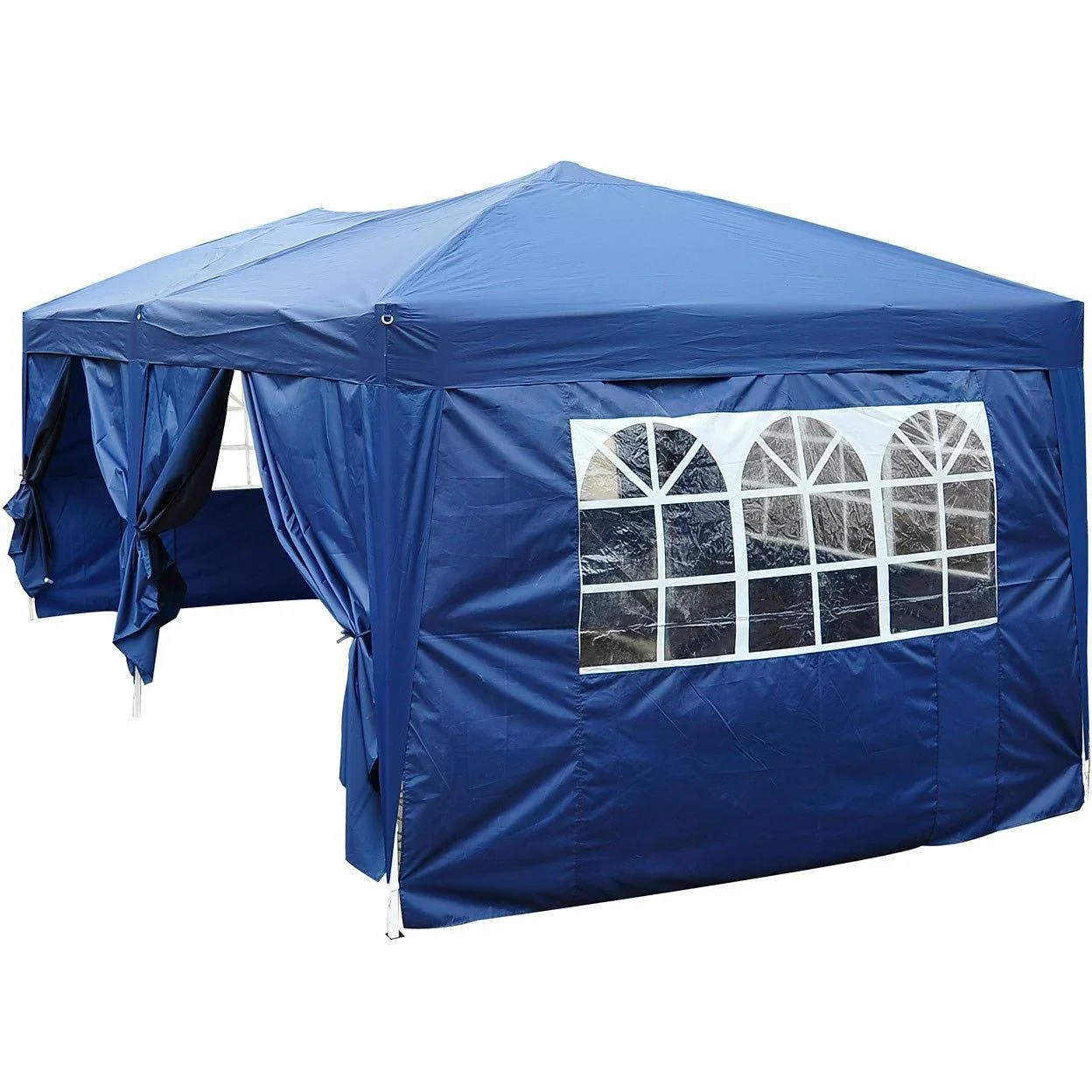 Faltpavillon 3x6 Wasserabweisend Blau Stabil Outsunny - 5