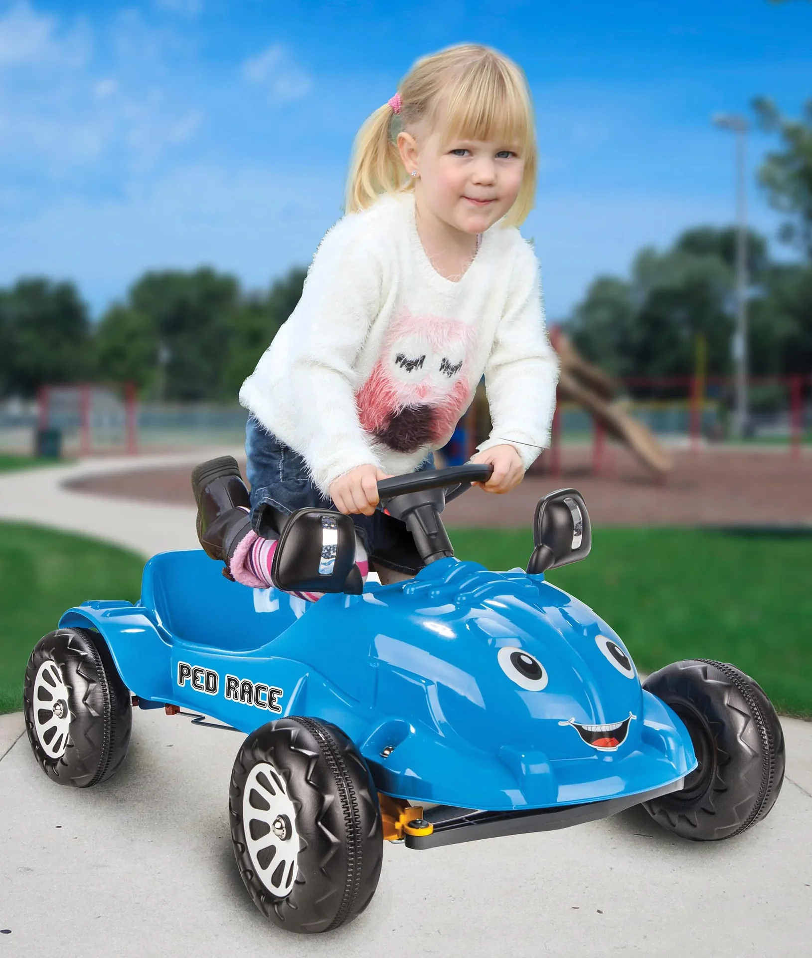 Tretauto Ped Race, Blau - 1