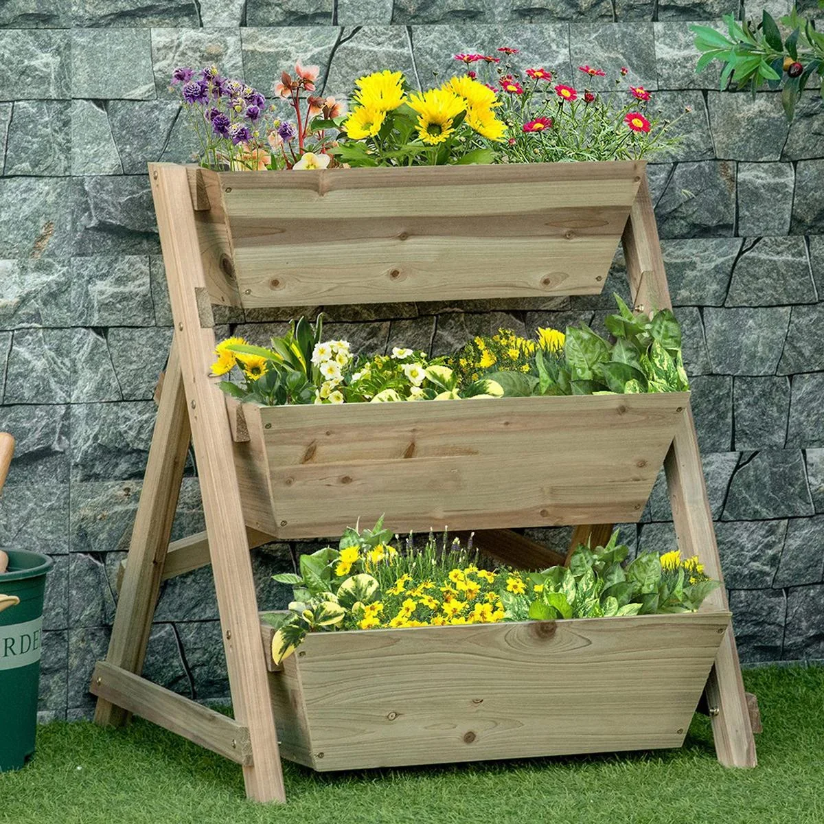 Blumentreppe Holz Blumenleiter mit - 0