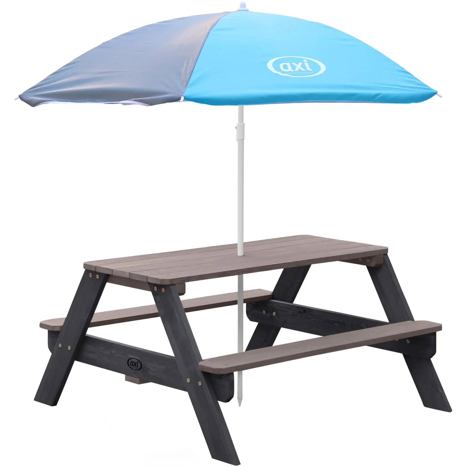 Regenschirm Ø125 cm - Grau/blau - 1