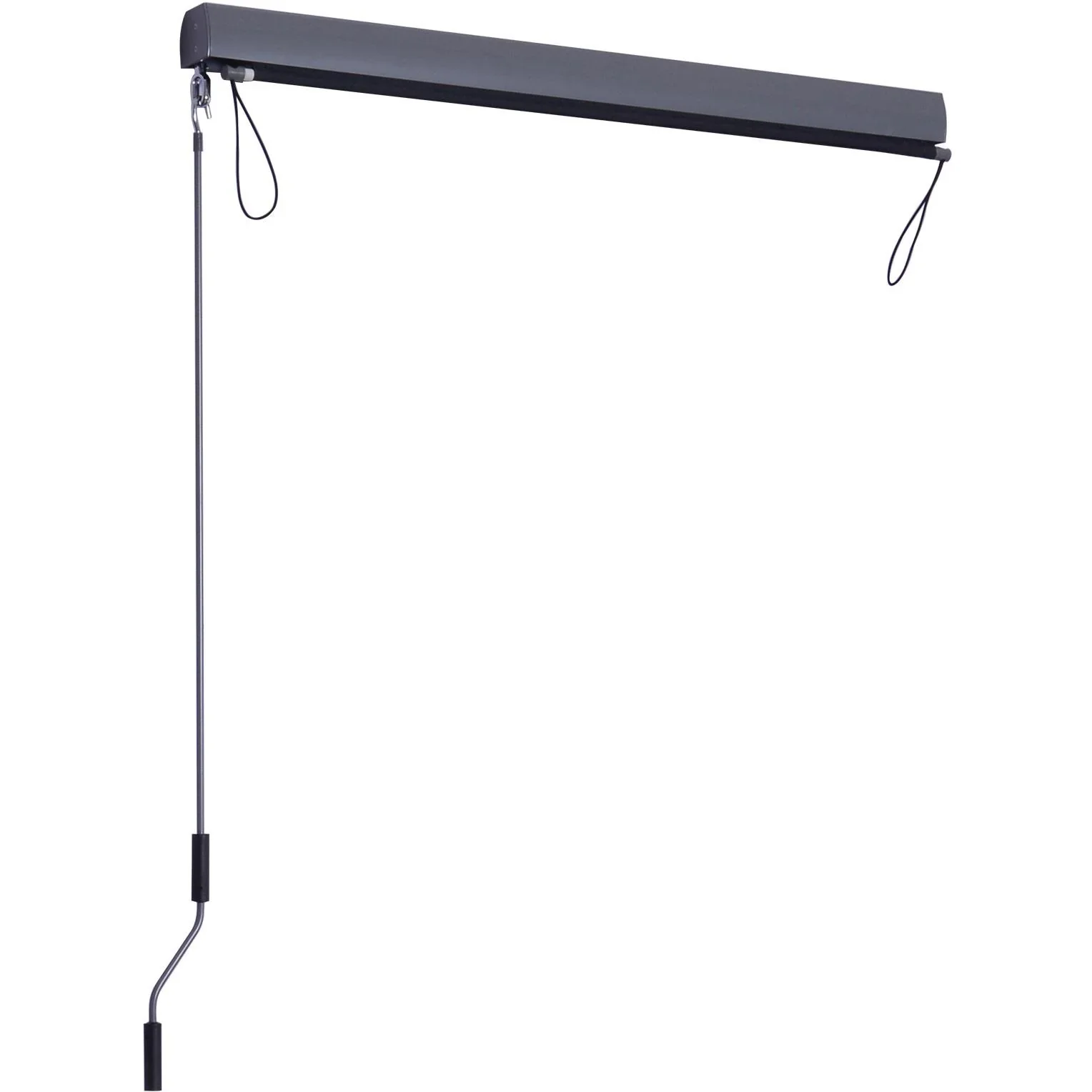 Seitenmarkise Windschutz Sichtschutz mit Handkurbel Polyester + Aluminium Grau 120 x 200 cm - 6