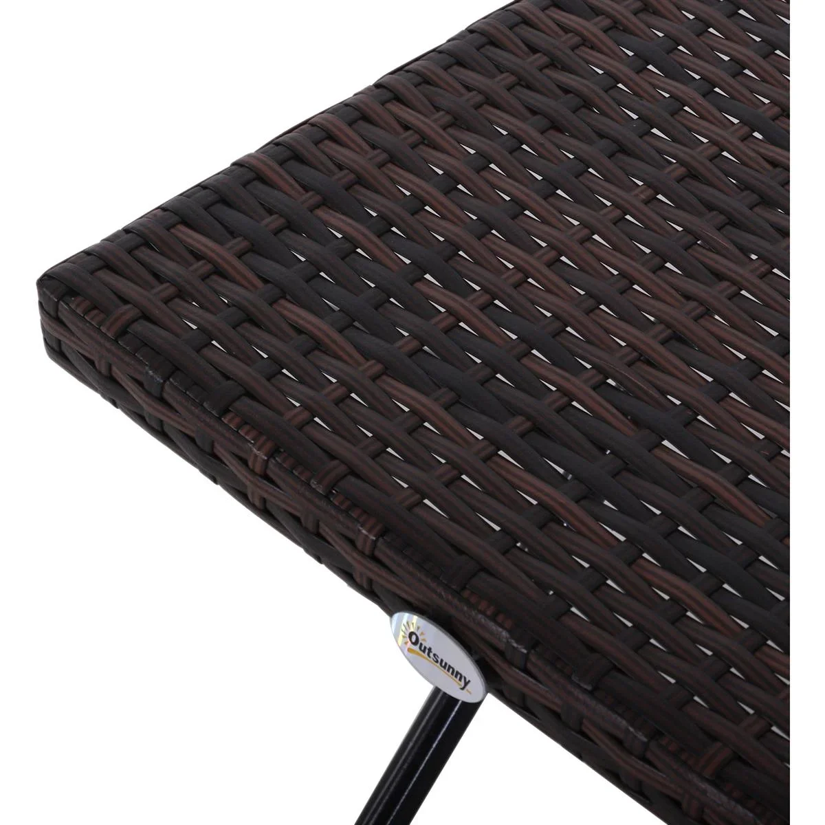 Polyrattan Gartentisch klappbar braun - 0