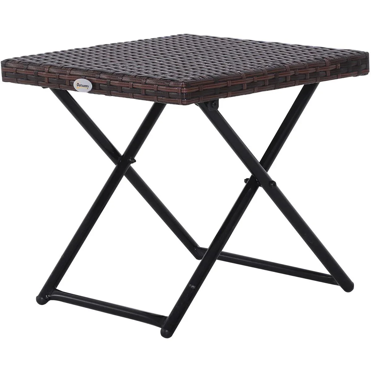 Polyrattan Gartentisch klappbar braun - 1
