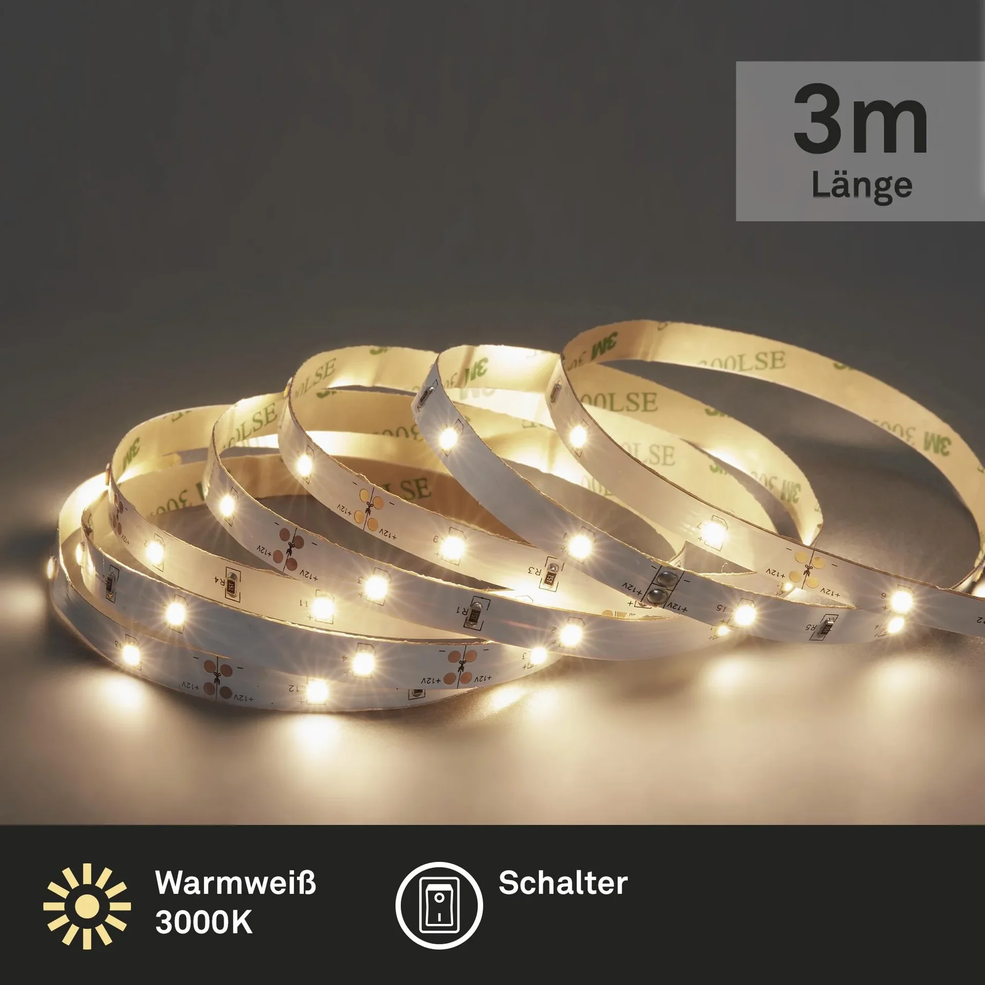 LED-Band, 3 m, weiß, 90 LEDs, 3.000 K, 10 Watt - 2