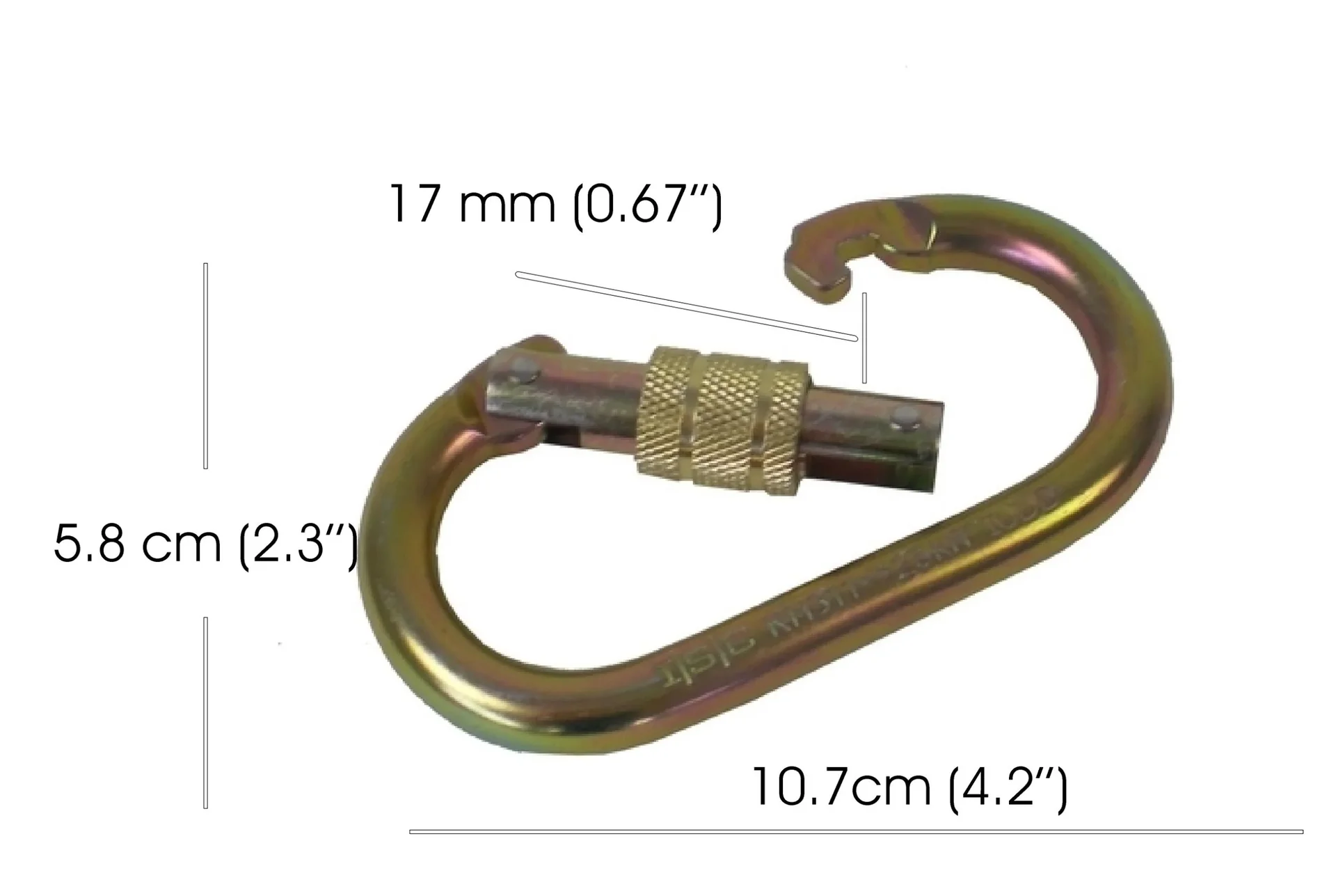 Verschlusskarabiner, oval, 10 mm - 3