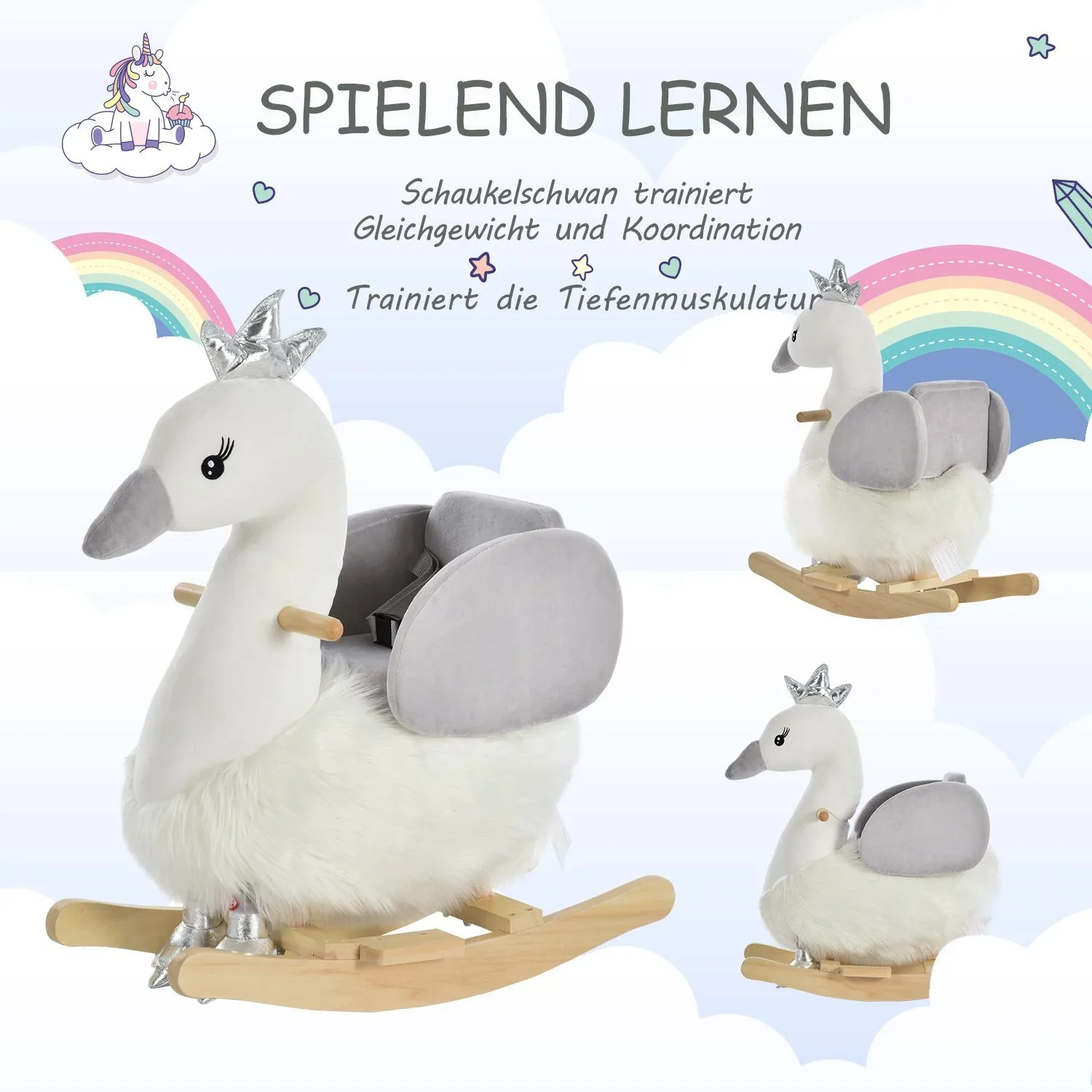 Schaukeltier als Schwan - 3