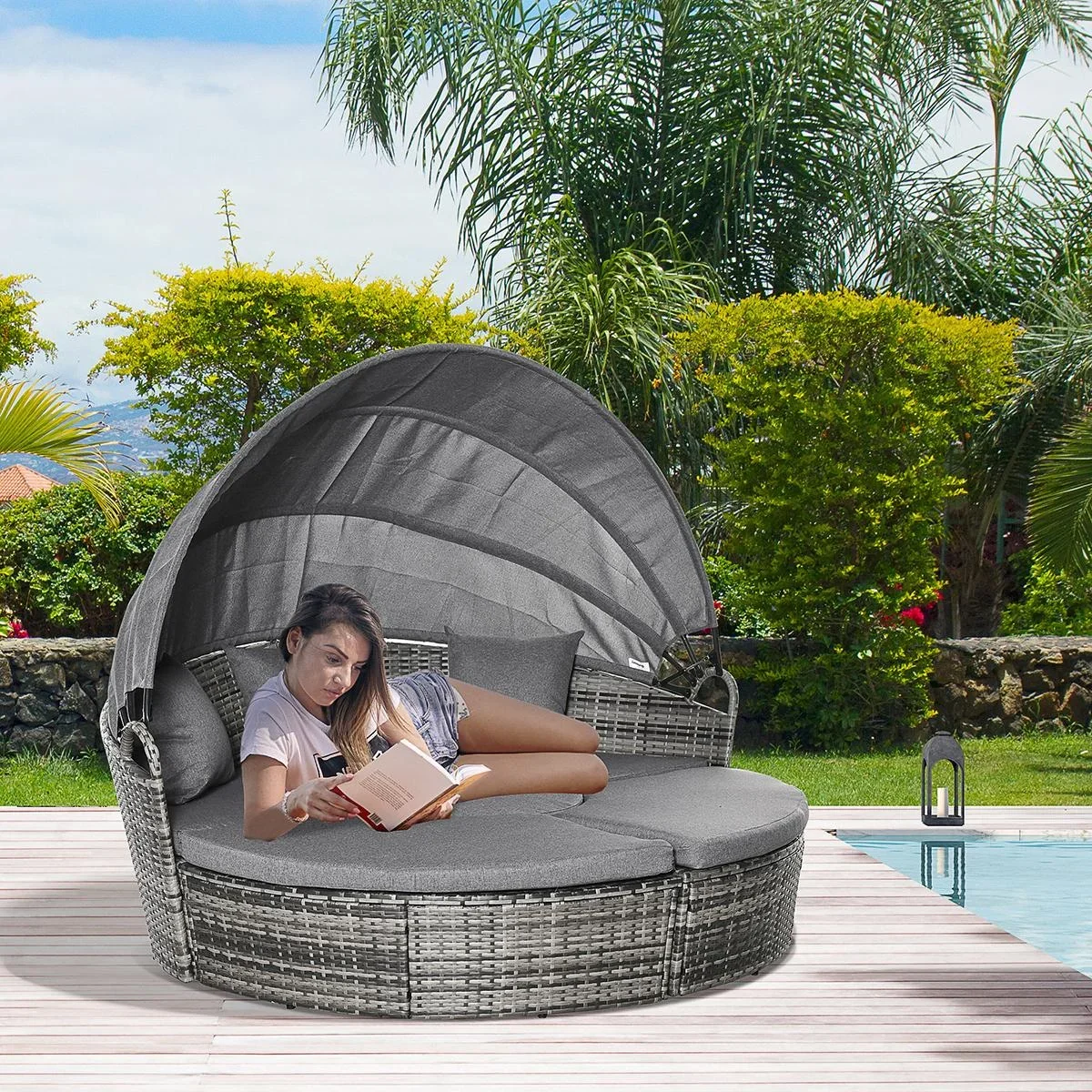 Rattan Sonneninsel 5-teilige Loung - 1