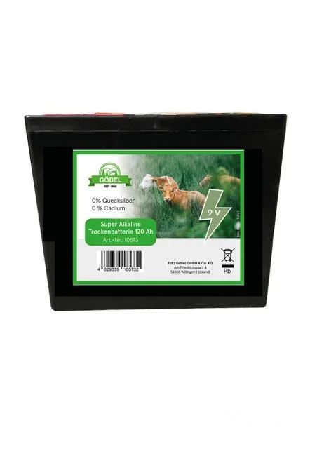 Weidezaunbatterie Premium 120, 9 Volt - Alkaline - 0