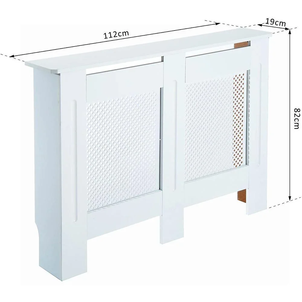 Heizkörperabdeckung 112cm Weiß - 1