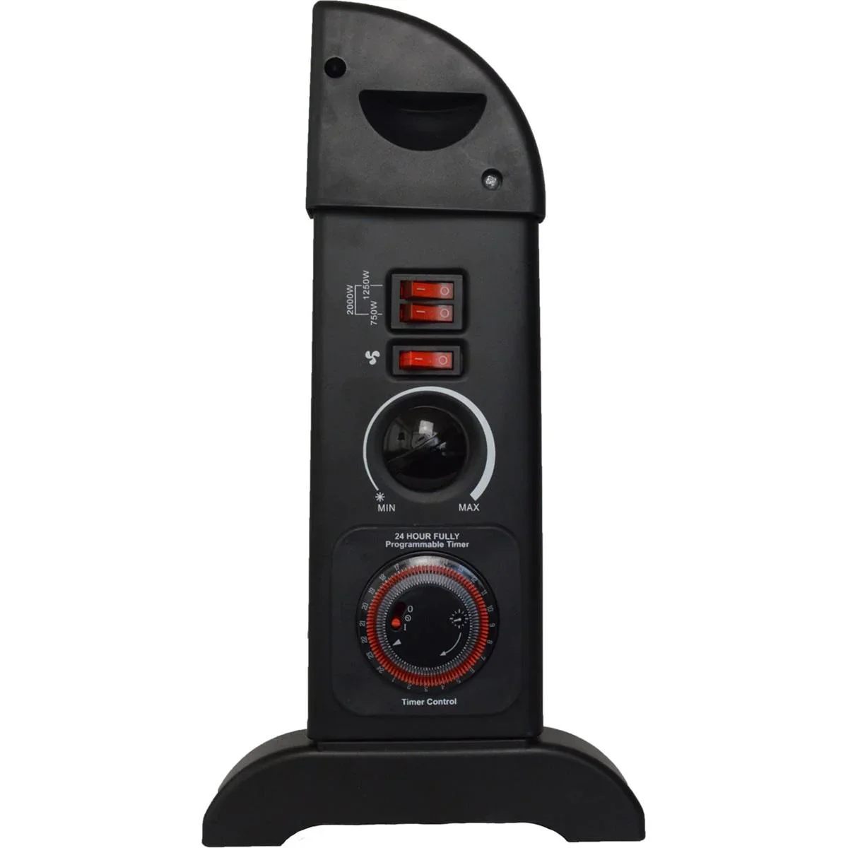 Mesko Elektrokonvektor - 3 Heizstufen - 2000W - bis zu 20m² - Schwarz - einstellbarer Thermostat - 4
