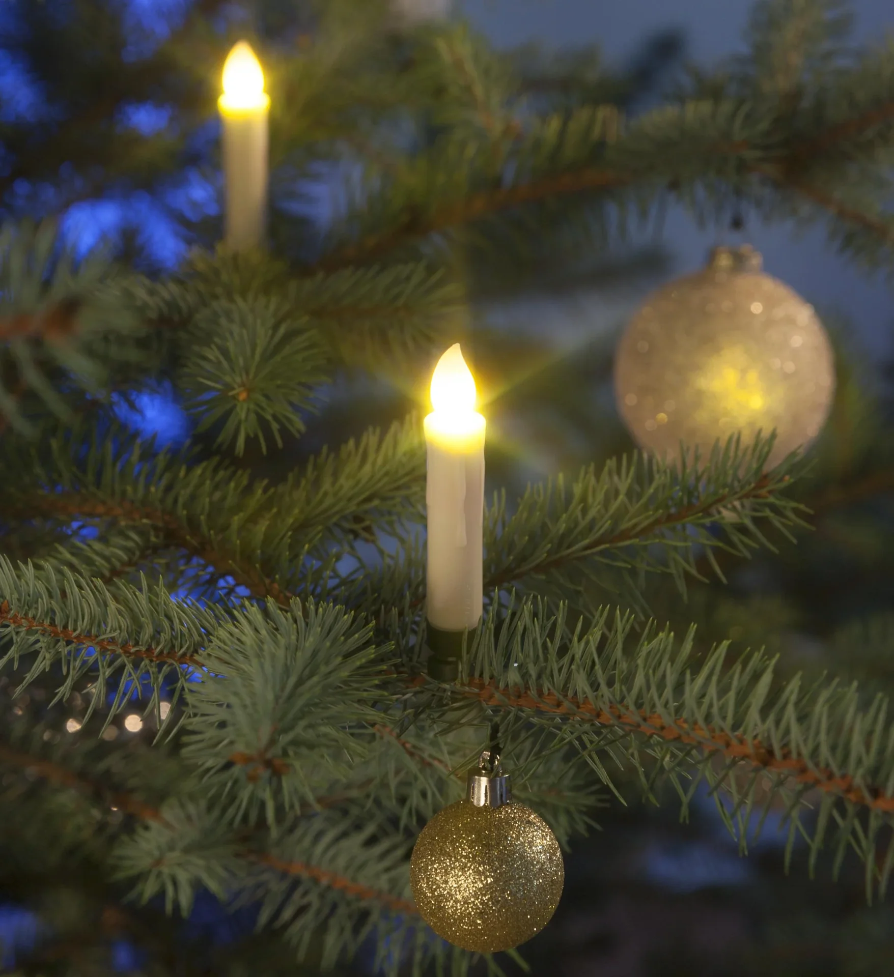 Kabellose Christbaumkerzen mit Fernbedienung – 10 Stück - 2