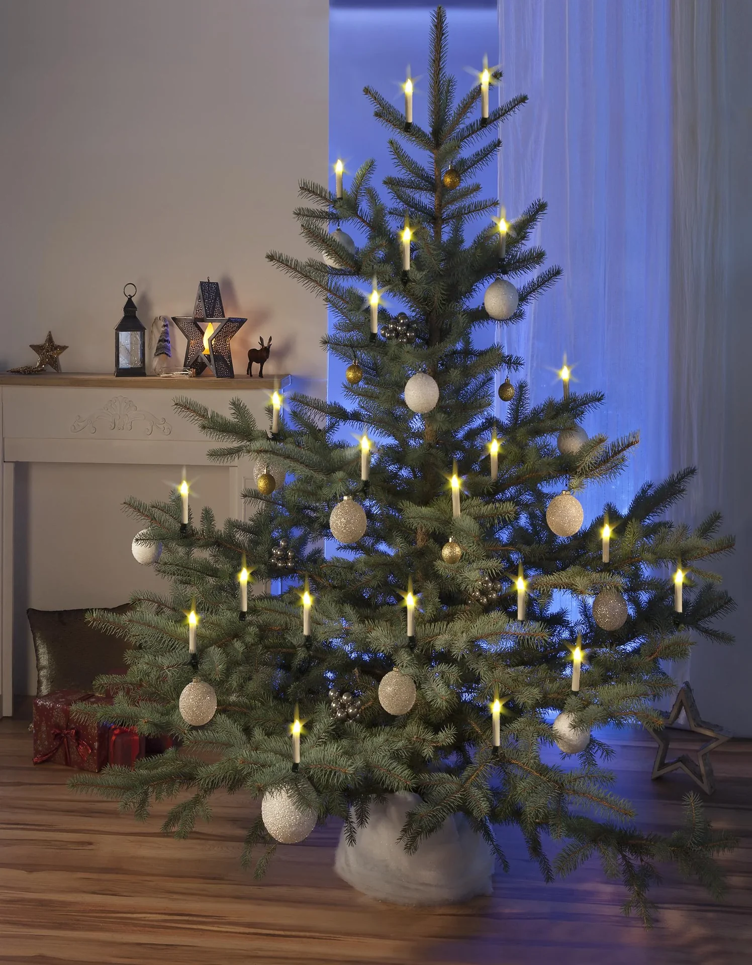 Kabellose Christbaumkerzen mit Fernbedienung – 10 Stück - 5