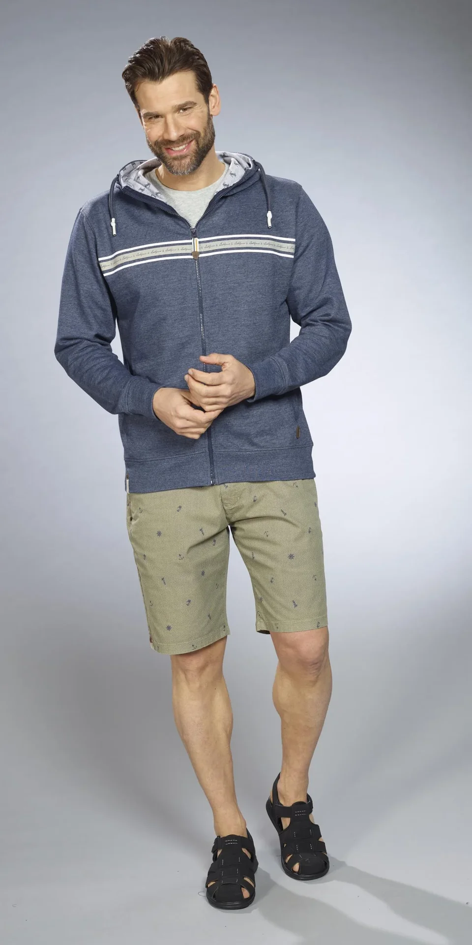 Shorts mit Maritimem Print, Farbe khaki, Gr.M - 9