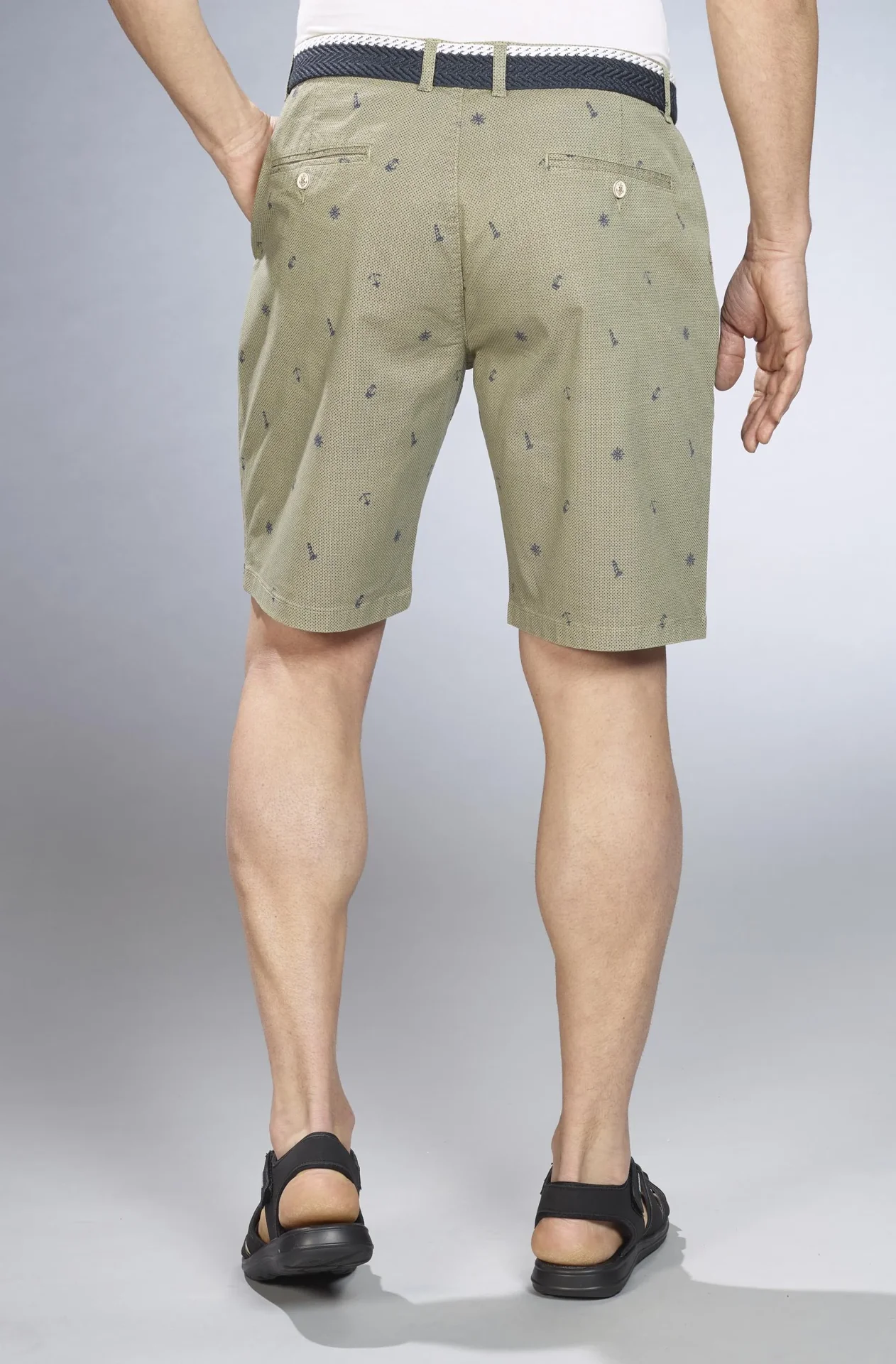 Shorts mit Maritimem Print, Farbe khaki, Gr.M - 10