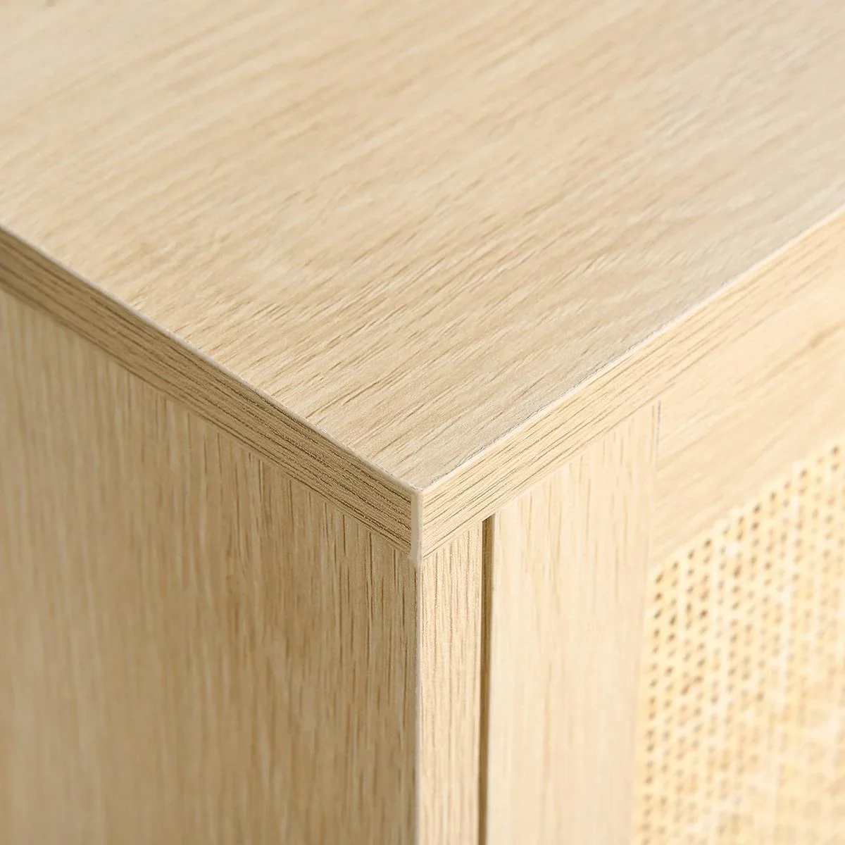 Fernsehschrank mit Rattanoptik natur - 2