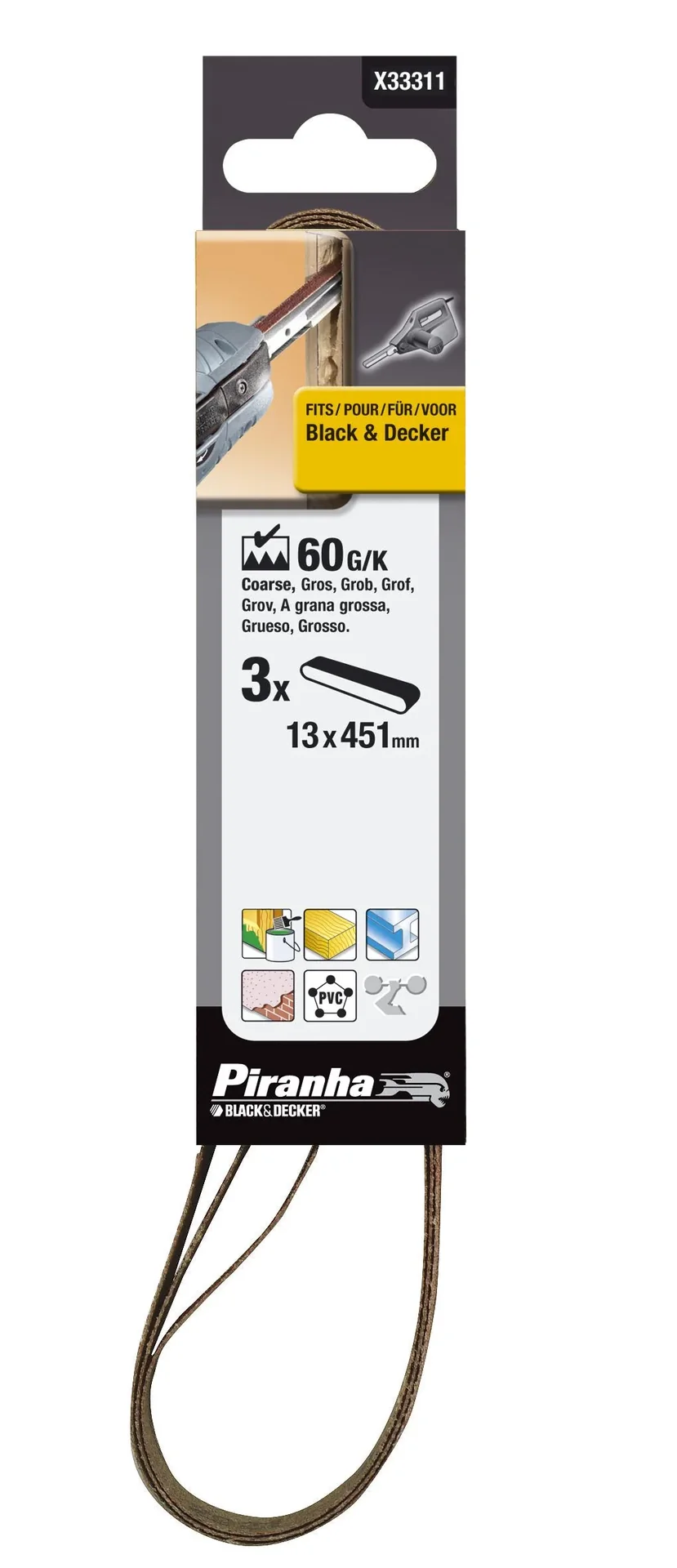 Schleifbänder K40, 13 x 455 mm, 3er Set - 2
