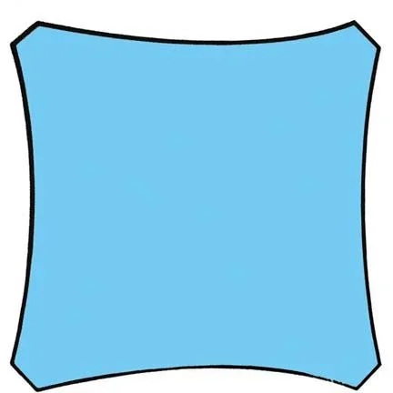 SONNENSEGEL - VIERECK - 5 x 5 m - HIMMELBLAU - 2