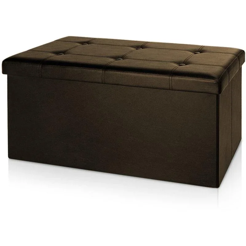 Klappbare Bank/Sitzhocker MDF 80x40x40 cm braun - 3
